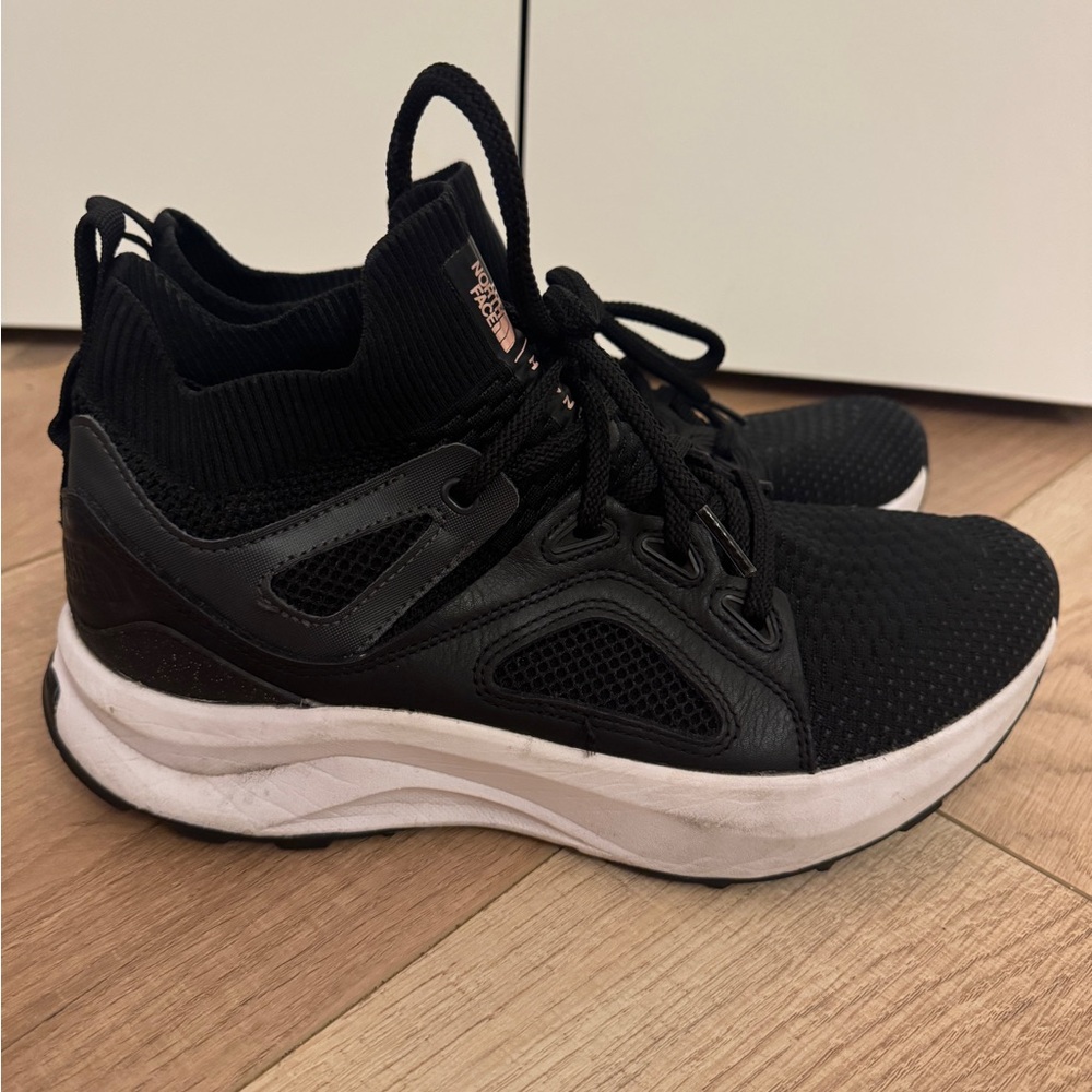 North Face Black and White Athletic Sneakers